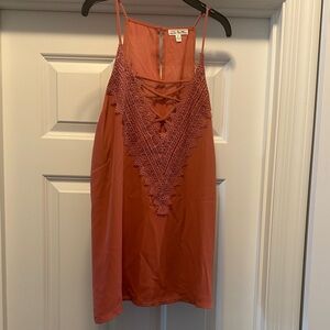Nine Britton Terracotta Lace Trim Cami Top